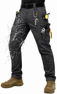 ZITY Men's Tactical Cargo Work Pants for Men Relaxed Fit 9 Pockets Ripstop Heavy Duty Water Resistant for Construction Hiking
