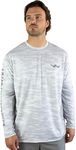 WindRider Men’s Rash Guard Swim Shirt – Long Sleeve UPF 50+ Performance Fit Snowy Tundra