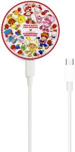 Sonix Magnetic Charger for MagSafe for iPhone 16, iPhone 15, iPhone 14, iPhone 13, iPhone 12 Series | Fast Wireless Charger x 6.5ft Cable (USB-C) (Hello Kitty & Friends x Strawberry Shortcake)