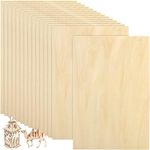 Yopay 15 Pack Basswood Sheets for Crafts, Unfinished Thin Wood Board for DIY, School Projects, Boat Arts, Drawing Painting, Wood Engraving Plywood Sheets, 12x8x1/16"