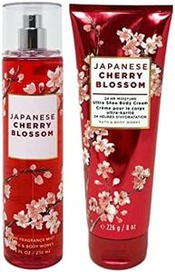 Bath & Body Works Fine Fragrance Mist & Ultra Shea Body Cream Japanese Cherry Blossom 2 Piece Set Full Size 8oz.