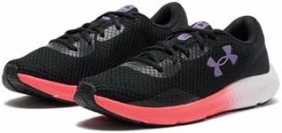 Under Armour Women's Charged Pursuit 3 Running Shoe, Black/Pink Shock/Retro Purple, 6