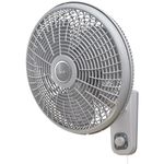 Lasko M16900 Oscillating 16 inch Wall Mount Fan for Indoor Use, Light Grey