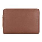 Comfyable Leather Laptop Sleeve Compatible with MacBook Pro/Air, 16/15 Inch Computer Sleeve, Mac Travel Case, Laptop Protective Pouch, Leather Laptop Cover M3/M2/M1 2024-2021, Brown