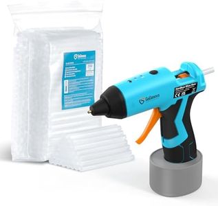 GoGonova Cordless Hot Glue Gun and 225 Pcs Glue Sticks Set, 15s Fast Heating 2Ah USB-C Battery Rechargeable Glue Gun with Charger, Smart Power-Off, Blue