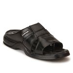 Red Chief Black Genuine Leather Formal Sandal for Men (RC0216 001-08 UK)
