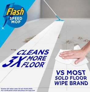 Flash Speedmop Floor Cleaner Kit – Wet Mop with Pads