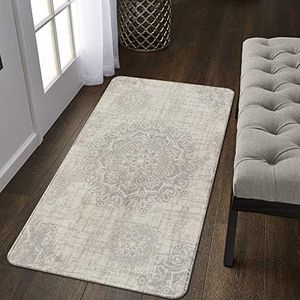 Lahome Vintage Medallion 2x4 Hallway Rug - Washable Non-Slip Kitchen Runner Rug Small Area Rugs, Throw Rugs Bath Mat for Bathroom Entryway Bedroom Hallways (2’ X 4’, Gray)
