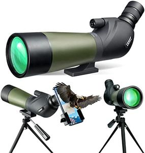 Gosky 20-60x60 HD Spotting Scope with Tripod, Carrying Bag and Scope Phone Adapter - BAK4 45 Degree Angled Spotter Scope Bird Watching Wildlife Scenery