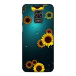 Print Galiara Designer Hard Back Cover for XIAOMI REDMI Note 9 PRO | Sunflower Pattern Wallpaper |