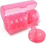 Weekly Pill Organizer 7 Day 2 Times a Day, Sukuos Large Travel Pill Box for Pills/Vitamin/Fish Oil/Supplements, Daily Medicine Organizer Box, BPA Free Pill Case, Easy to Clean