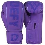 DEFY Boxing Gloves for Men & Women - Premium Quality Synthetic Leather Boxing Gloves for Training - Perfect for Punching Heavy Bags, Sparring, & Fighting Gloves (Purple, 8oz)