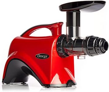 Omega Juicer NC900HRD19 Juice Extractor and Nutrition System Slow Masticating Dual-Stage Extraction with Adjustable Settings, 150-Watt, Red