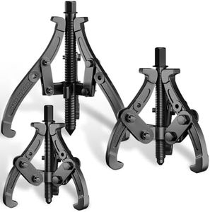 3'' 4'' 6'' Gear Puller Set, 3 Jaw Bearing Puller Kit with Reversible Jaws
