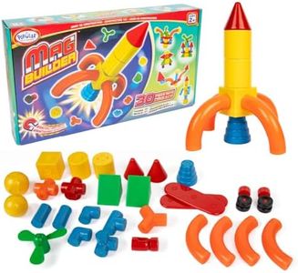 POPULAR PLAYTHINGS 18302 Mag Builder Magnetic Building Toy for Kids with 30 Colorful Pieces