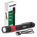 Energizer X400 Rechargeable Pen Light, Water Resistant LED Mini Flashlight, Bright 400 Lumens LED Work Light for Mechanic Tools (USB Cable Included)