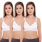 Bodycare Women's Cotton Non Padded Wire Free Full Coverage Bra Multicolored