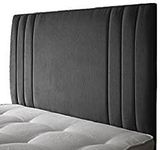 BEAUTIFUL SIDE BAR HEADBOARD IN TURIN FABRIC IN 30" TALL SINLGE, DOUBLE, KING SIZE (5ft King Size, Navy Blue)