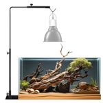 BrightArk Reptile Heat Lamp Holder Stand, Adjustable Small Reptile Dome Lamp Bracket Standing Black 14-24 Inches, Hanging Reptile Light Stand for Tortoise Lizards Bearded Dragon Snake Chick