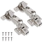 2 Pack 165 Degree Full Overlay Kitchen Cabinet Hinges,Soft Close Kitchen Cabinet Door Hinges for Lazy Susan Corner Kitchen Cabinets Cabinet Folden Door, Clip-on Concealed Cabinet Hardware