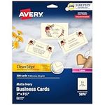 Avery Clean Edge Business Cards, 2 x 3.5 Inches, Pack of 200 (05876)