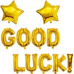 Good Luck Banner Gold Party Decoration Balloons Ideal for Women Man Leaving Retired Party Supplies