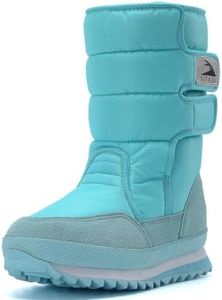 DADAWEN Women's Waterproof Frosty Snow Boot Blue US Size 8