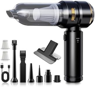 KITBEZN Aspirateur à Main, 18000Pa Mini Portable Aspirateur de Voiture Puissant, 3 Vitesses Aspirateur à Main sans Fil avec Moteur sans Brosse, pour Poils d'animaux, Voiture, Maison, Noir