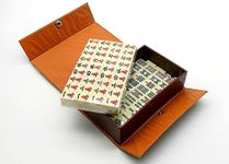 RYL Mini Mahjong with Box Mah Jong Set Traditional Chinese Mah Jongg Set for Home or Travel Family Game Party Friends Gathering Game