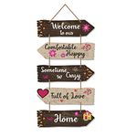 Art Vibes Home Quotes Decorative Wall Art Wooden Wall Hanger For Living Room | Bedroom | Gifts | Wood Hangings For Home Decoration | Modern Decor Items | Designer Artworks (Wh 7304N), Set Of 5