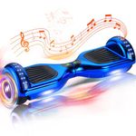 WEELMOTION 6.5 Inch Hoverboard with Music Speaker, All Terrain Shining Wheels and strap Lights UL2272 Certified self balancing scooter with hover board bag, ride up to 8 kms