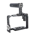 NICEYRIG Cage Kit for Sony A7III / A7RIII / A7RIV / A7SIII / A7SII / A7RII / A7II / A9, with Camera Top Handle, HDMI Cable Lock Clamp- 190