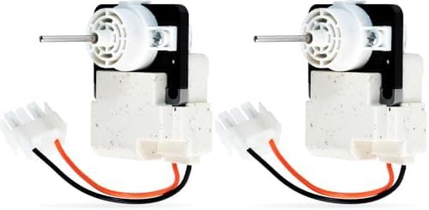 BlueStars 242077702 242077705 Refrigerator Evaporator Fan Motor - Compatible with Frigidaire & Kenmore - Replaces PS12728811 AP6892595 242077701 242219201 FDQC18EL4F 5304514392 (Pack of 2)