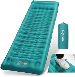 Glymnis Camping Mattress Camping Sleeping pad 4.7" Thick Built-in Foot Pump Inflatable Pad 1 Person Air Mattress for Backpacking Hiking Camping