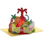 Hallmark Paper Wonder Pop Up Birthday Card for Kids with Sound (Dinosaur, Volcano), 999RKW1003