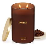 Goodpick 22 oz Coffee Scented Candles - Classic 2 Wick Soy Candles for Home, 120 Hours Burn Time, Perfect Gifts for Men & Women, Ideal for Birthdays