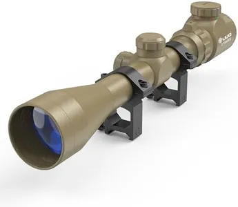 UUQ 3-9×40 Rifle Scope with Red/Green Illumination and Rangefinder Reticle-Fits 20mm Free Mounts,Waterproof and Fog-Proof (20mm Picatinny, Flat Dark Earth-with Illumination)