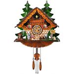 Kintrot Cuckoo Clock Traditional Black Forest Chalet Clock Handcrafted Quartz Clock Wall Decor