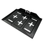 ARONOVA Metal Battery Mounting Tray for Vehicle Engine Repair or Maintence,Black,Standard