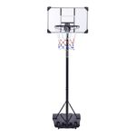 Qivange Height Adjustable Basketball Hoop Sturdy and Stable Outdoor Basketball Hoop Portable Kids Basketball Hoop and Stand with Removable Wheels for Adults and Children Kids Toy Birthday Gifts