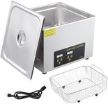 Ultrasonic Cleaner, 240W 10L/2.6 Gal Ultrasonic Jewelry Cleaner Machine with Digital Timer Heater and 304 Stainless Steel for Dentures Glass Industrial Parts Carburetor, FCC Certified