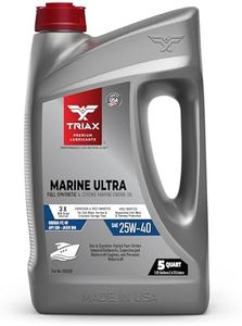 TRIAX Marine Ultra 25W-40 4-Stroke Full Synthetic Marine Engine Oil (5 Quart Jug)