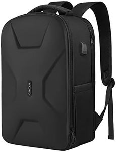 MOSISO 15.6-16 inch 35L Laptop Backpack with USB Charging Port for Women Men, Waterproof Hardshell Travel Business Computer Bag, Anti-Theft Daypack with Luggage Strap, Black