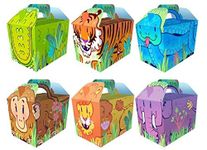 Playwrite Jungle and Farm Animals Treat / Food Boxes for Pirate Party - Pack of 24