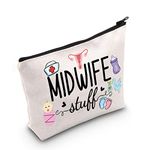 POFULL Trainee Midwife Gift Future Midwife Gift Midwife Stuff Cosmetic Bag Midwife Thank You Gift (Midwife Stuff bag)