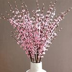 10 Pcs 29.5'' Long Stem Artificial Jasmine Flowers Tall Fake Flower Bouquet Faux Jasmine Plants for Hotel Home Office Kitchen Bedroom Wedding Party DIY Decor (light pink)