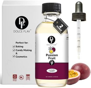 Dolce Foglia Passion Fruit Extract - 2 Ounce Oil-Soluble Multipurpose Flavoring Ideal for Candy Making, Baking, Lip Balm, and Ice Cream - Passion Fruit Concentrate Perfect for Weight Management