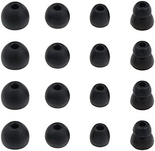 EMSea 16pcs Ear Tips Compatible with Powerbeat Pro/3 Earphones 4 Sizes Black