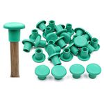 Cane Caps 30 Pcs Green Rubber Garden Bamboo Cane Topper Protectors