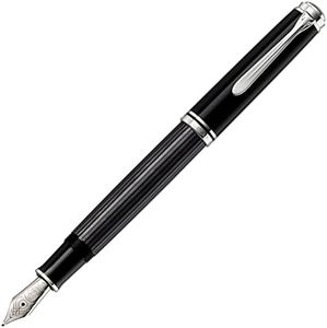 Pelikan M405 Fountain Pen, M, Medium Point, Black Stripe, Inhalation Type, Genuine Import